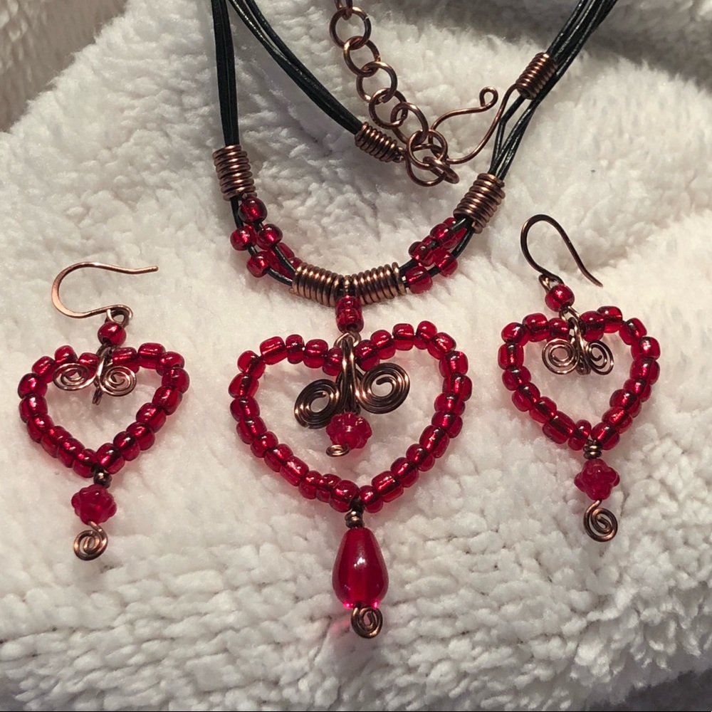 Leather Heart Necklace